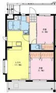 ローズマリーB【2階】の間取り