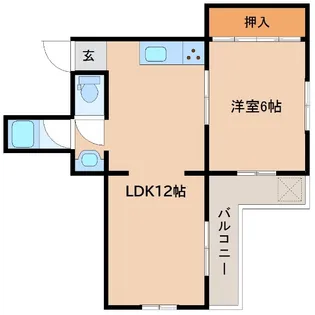 ベルクレスト恒久【C号室】の間取り