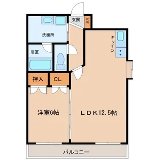 エンブレーマ西池【505号室】の間取り