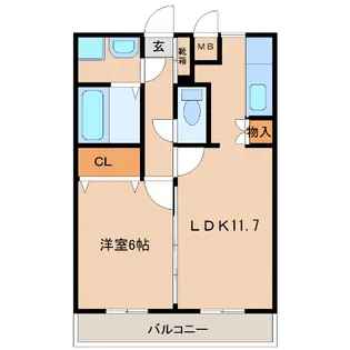 アウローラ桜町【301号室】の間取り