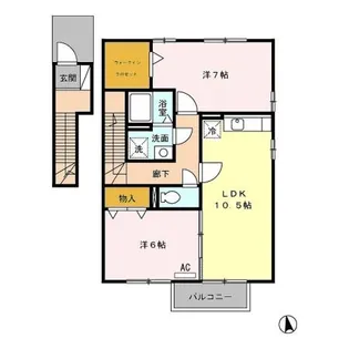 セピアコートⅢ【2階】の間取り