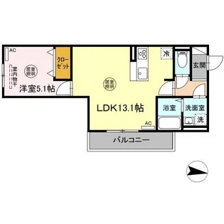 D-resena 檍【3階】の間取り