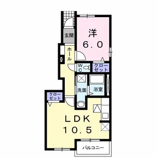 プランドールⅠ【1階】の間取り