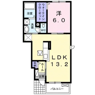 アパートメント高洲536 Ⅰ【1階】の間取り