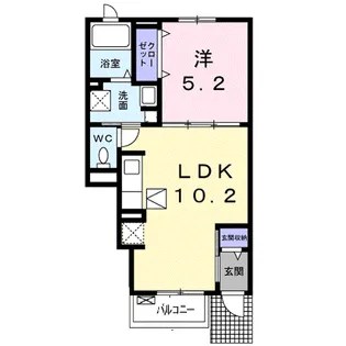 シュー スウィート【1階】の間取り