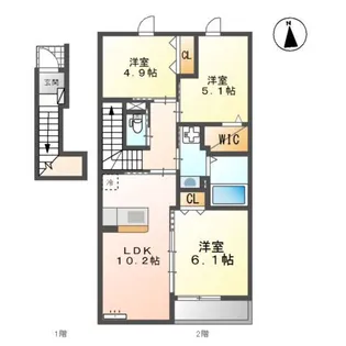 アリウム本郷A【2階】の間取り