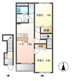 ボヌール【2階】の間取り