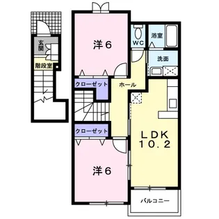 h・サンリット【2階】の間取り