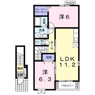 カーサ・ドマーニ【2階】の間取り