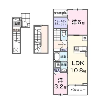 エアリーみとよ Ⅱ【3階】の間取り