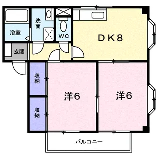 ヴィラマリン A【2階】の間取り
