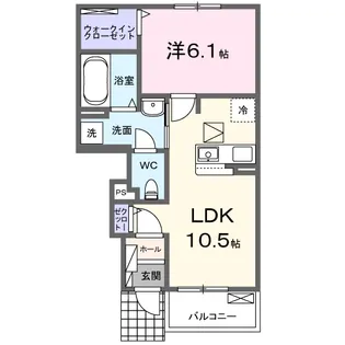 ミレールシャラン【1階】の間取り