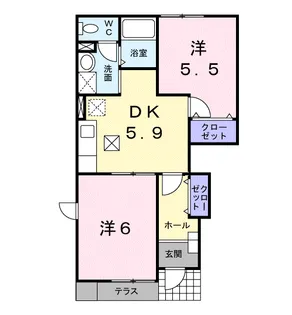 シャルマン天神 Ⅱ【1階】の間取り