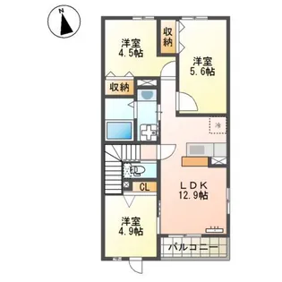 ラ・プリシェール【2階】の間取り