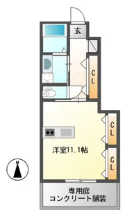 ア・シンプル【1階】の間取り