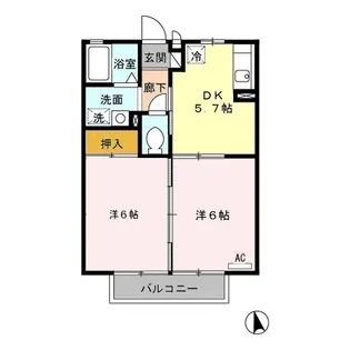 ブリーズ日高【103号室】の間取り