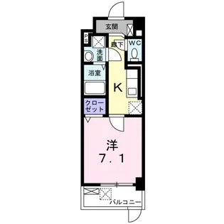 ハッピーメゾン Ⅵ【1階】の間取り
