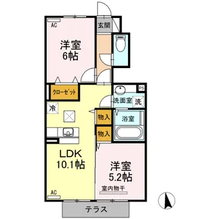 グランド ソレーユ【1階】の間取り