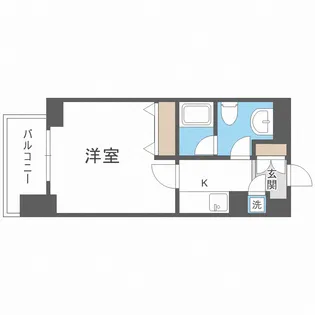 ディオレクレスト東心斎橋【10階】の間取り