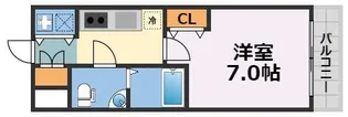 ベルエ難波西【13階】の間取り