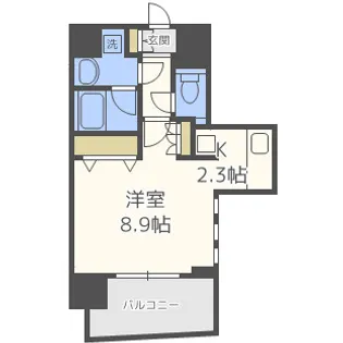 1Kの間取り画像