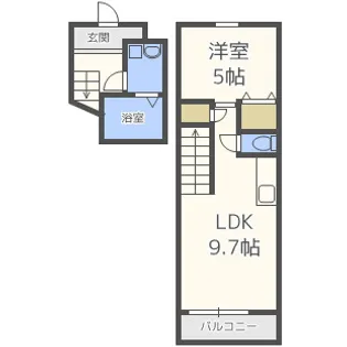 フジパレス谷町A棟【2階】の間取り
