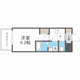 エスリードレジデンス大阪福島シティウエスト【6階】の間取り