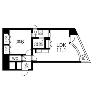 S-RESIDENCE学園坂【13階】の間取り