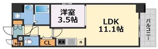 プレサンス堺筋本町エグゼブラン【14階】の間取り