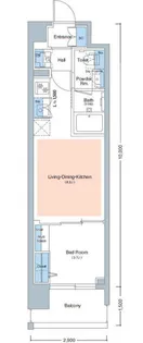 アーバネックス難波WEST【12階】の間取り