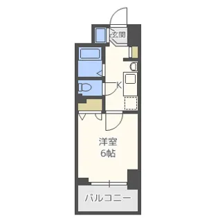 プレサンス中之島公園グラシア【3階】の間取り