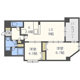 アーデンタワー北堀江【11階】の間取り
