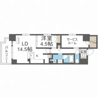 プレサンスロジェ堺筋本町【2階】の間取り