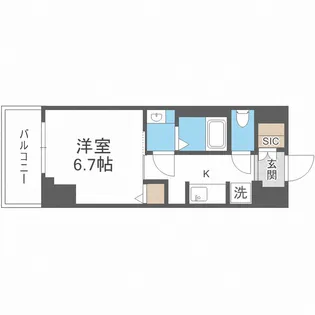ジオエント新町【4階】の間取り