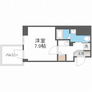 エグゼ難波南VI【4階】の間取り
