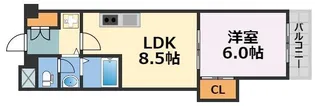 CITY SPIRE桜川Ⅱ【2階】の間取り