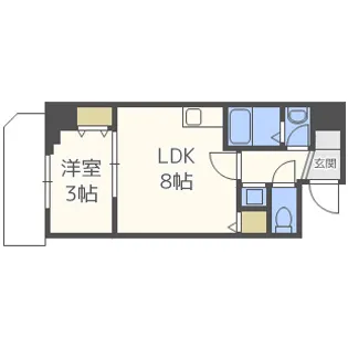 ブリリアントコート農人橋【7階】の間取り