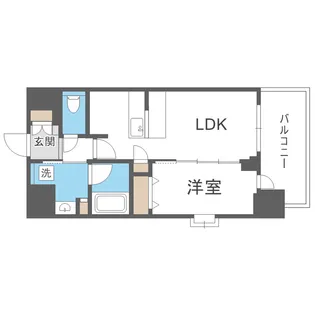 1LDKの間取り画像