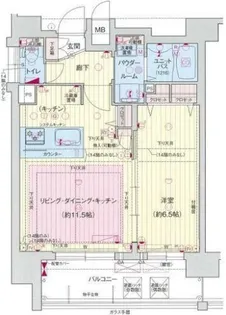 プレサンス難波セレクト【11階】の間取り
