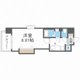 Luxe難波西III【13階】の間取り