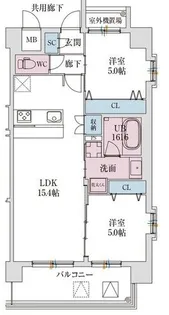 スプランディッド難波Ⅴ【3階】の間取り
