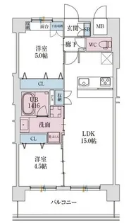 スプランディッド難波VI【3階】の間取り