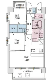 スプランディッド難波VI【12階】の間取り