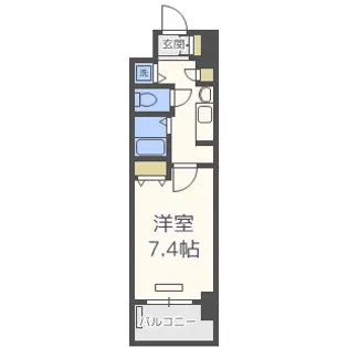 プレサンス心斎橋リベルタ【10階】の間取り