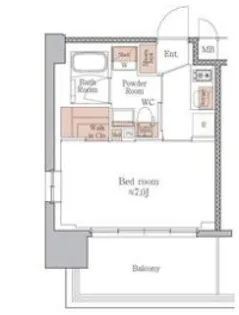 ジオエント梅田北リバーフロント【10階】の間取り