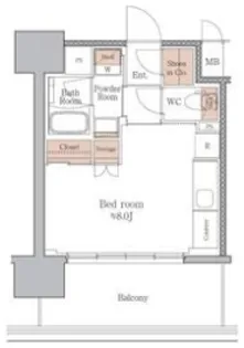 ジオエント梅田北リバーフロント【5階】の間取り