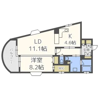 ル・パピヨン2【9階】の間取り