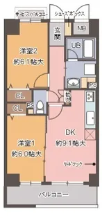 カルムレトリア西梅田【4階】の間取り