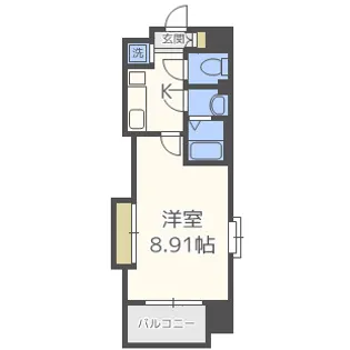 LUXE難波西III【12階】の間取り