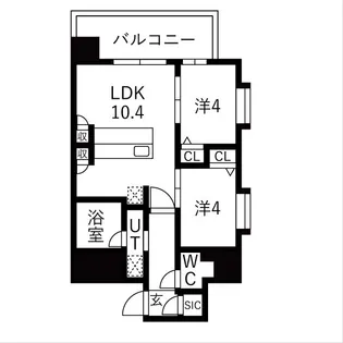 スプランディッド玉造【6階】の間取り